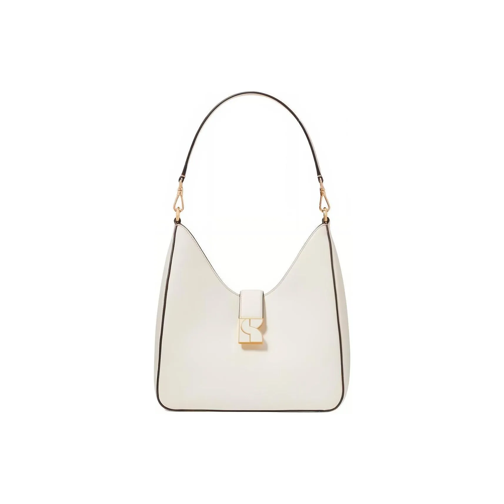 Kate Spade Leather Hobo Bag Shoulder Bag Crossbody Bag Handbag Women's Cream White