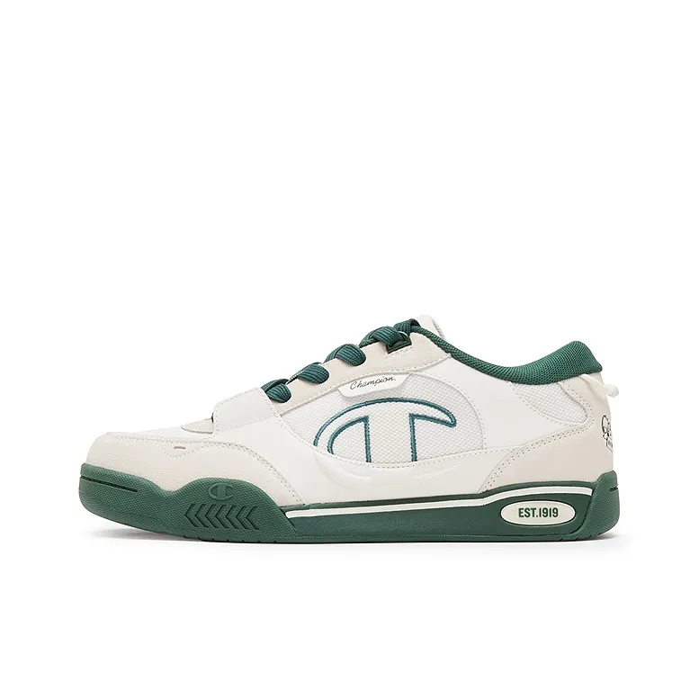 Champion Quantum Обувь Низкий Топ Скейтборд Кроссовки Мужские Молочно-белый Лесной Зеленый