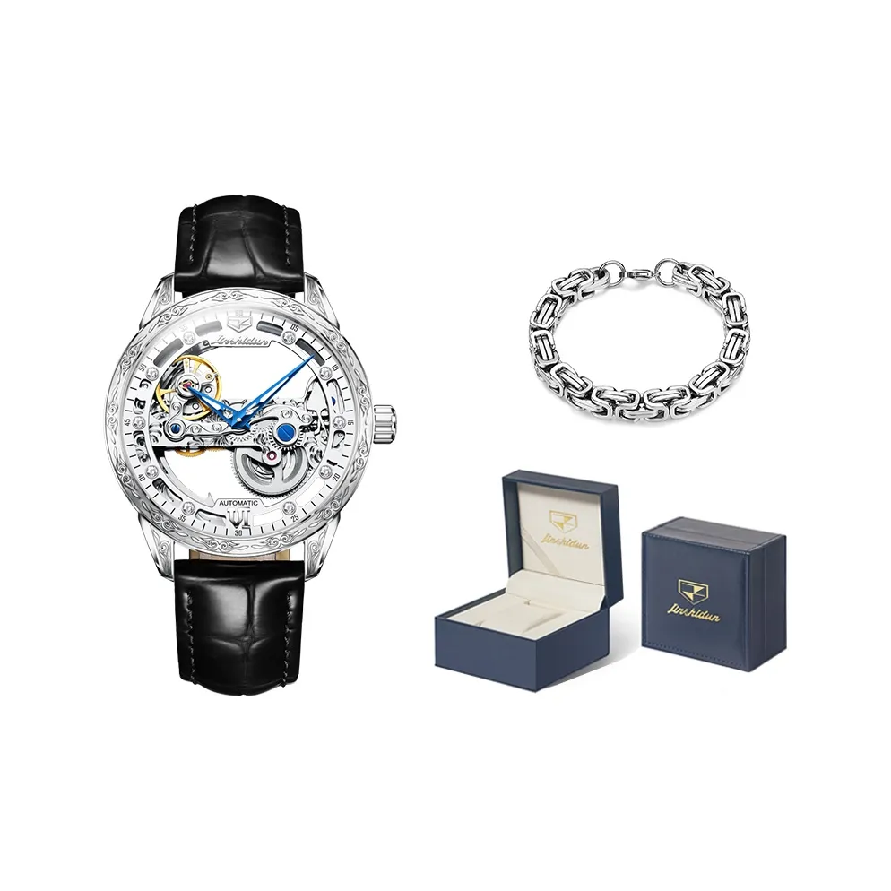 Jin Shi Dun Automatic Mechanical Movement Watch Men's Watches Cut Out Dial