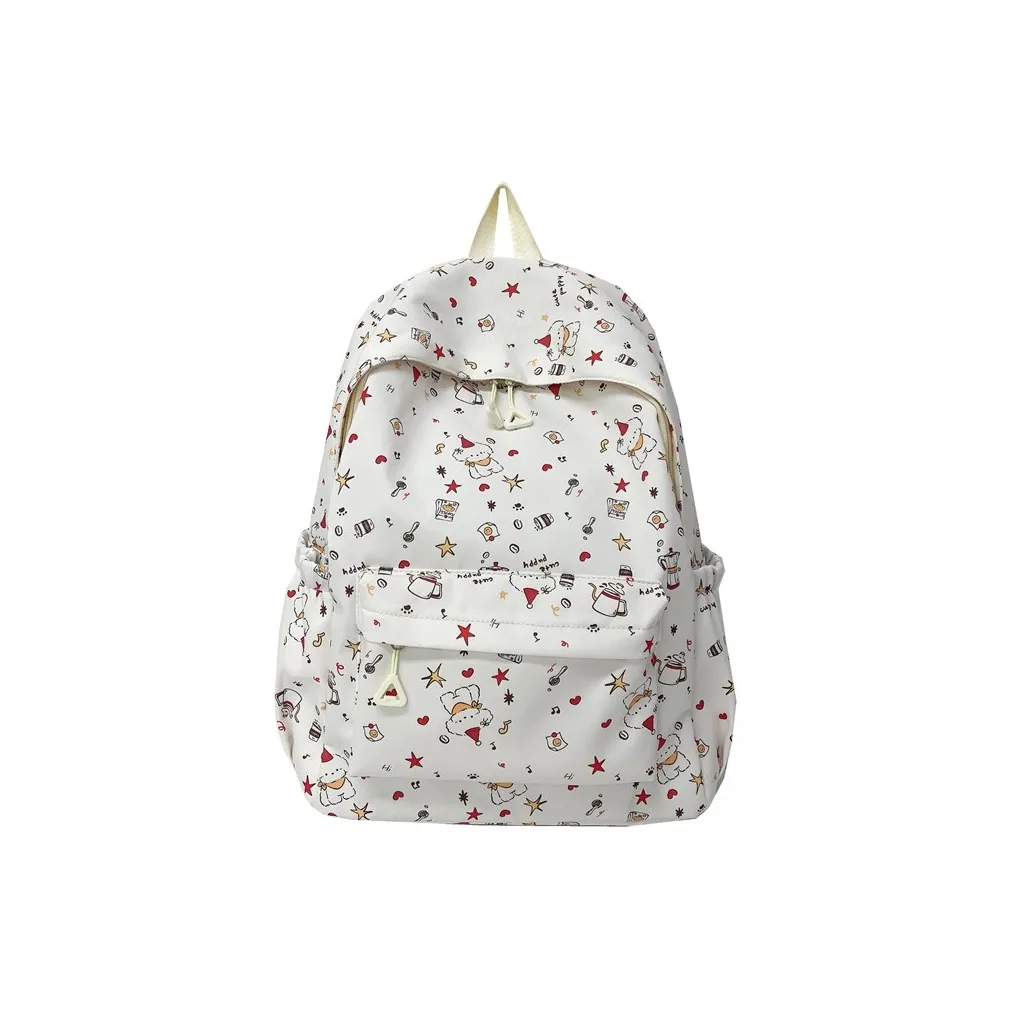 BUBM Composite Cloth Backpack Unisex White/Green