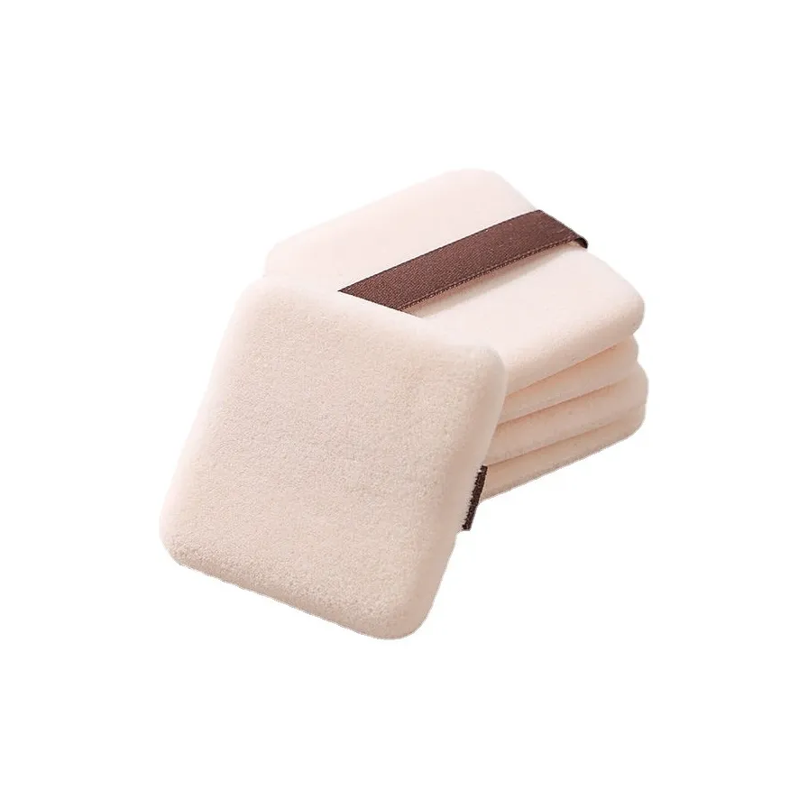 JIAOXUEFEI Двойной Sided Fleece Loose Пудра Компактный Тонкий Квадрат Замена Настройка Макияж Розовый Нет Розовый