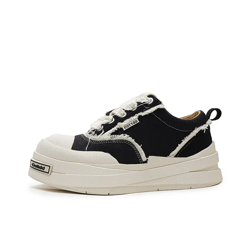 ESTEE GEEA Coverage Anti-Slip And Wear-Resistant Lightweight Height Increasing Low-Top Skateboard Shoes Unisex Black
