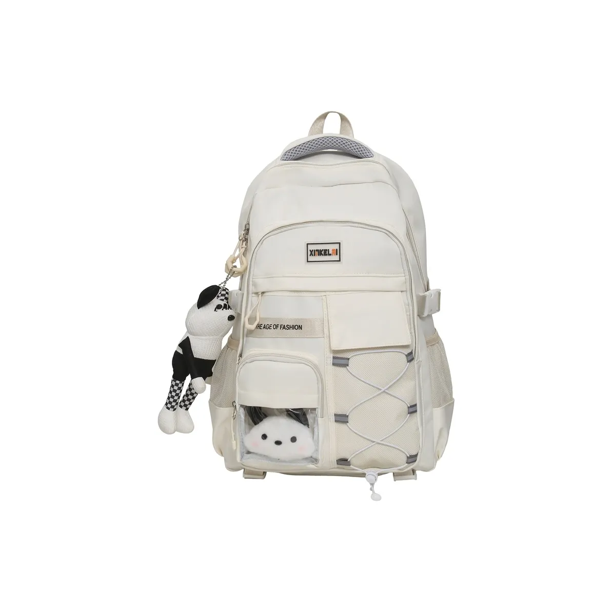 BUBM Нейлон Рюкзак Унисекс Черный Белый Серый Красный