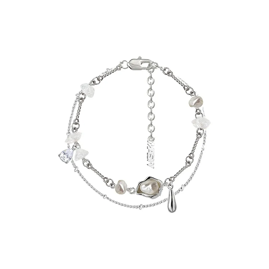 Masw Original Design Minimalist Style Cool Premium Pearl Jewelry Bracelet Unisex