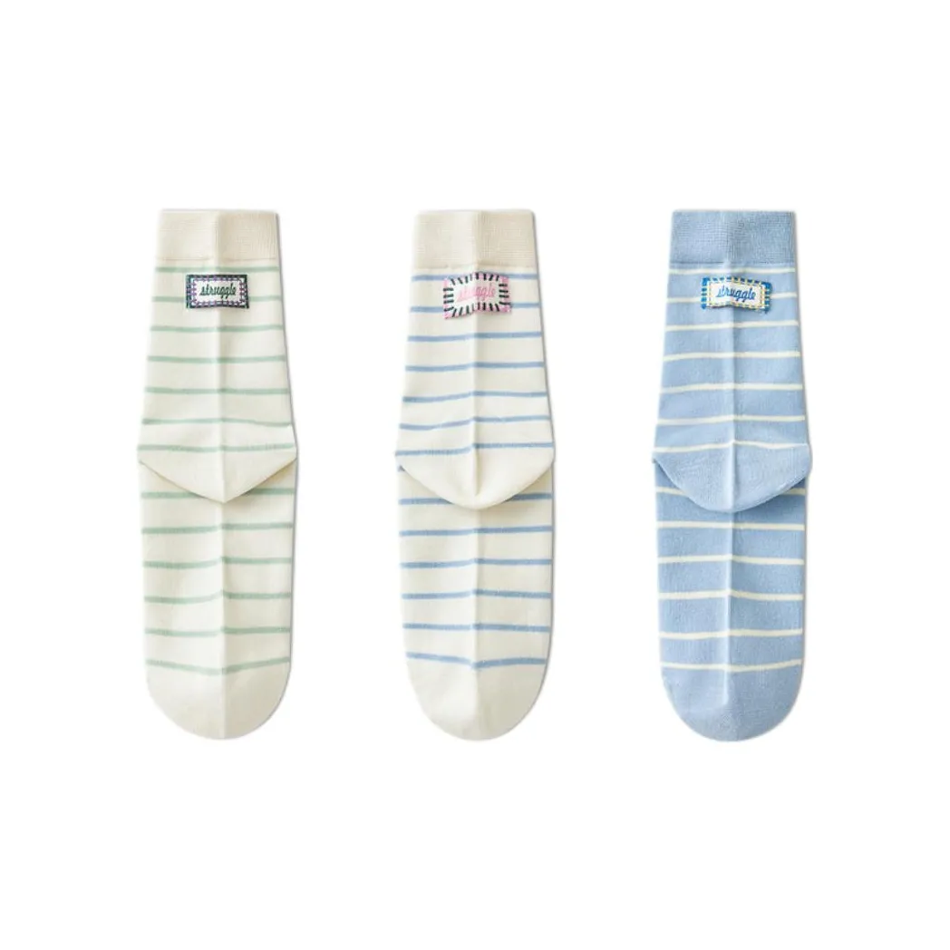 Temooues Mid Calf Socks Women's Combo Set