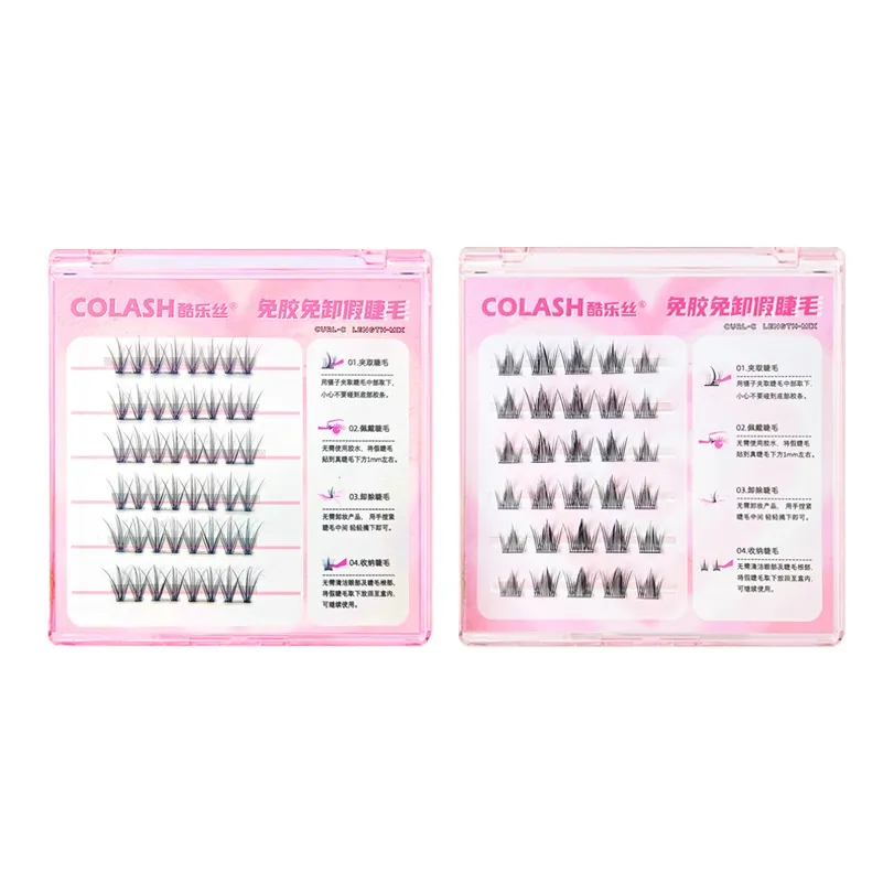 KULESI Клей Бесплатно Girlish Eyelashes + Клей Бесплатно Peacock Fish Накладные ресницы Естественный Увеличивающий Стиль