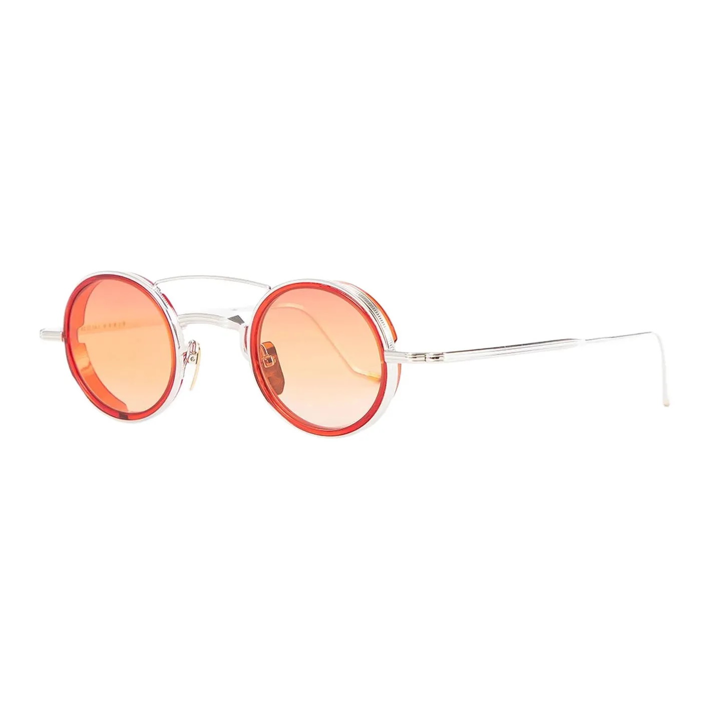 Dita Eyewear Mach Six Rose Gold Grey Sunglasses Titanium Alloy Β Titanium Alloy Aviator Sunglasses Unisex Silver
