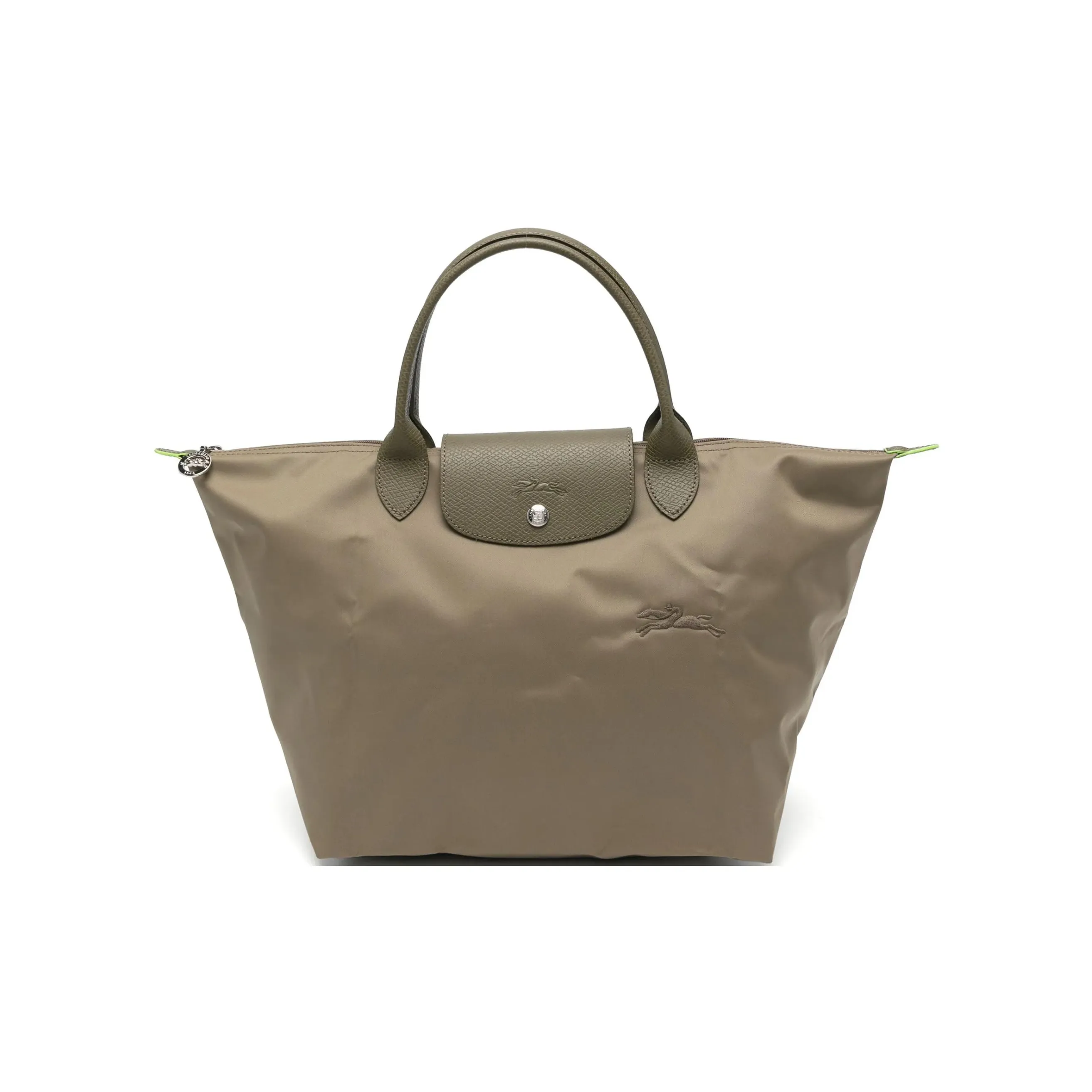 LONGCHAMP Le Pliage Полиамид Тоут Сумка Сумка для покупок Сумка среднего размера Женская Корейская Горчично-зеленая