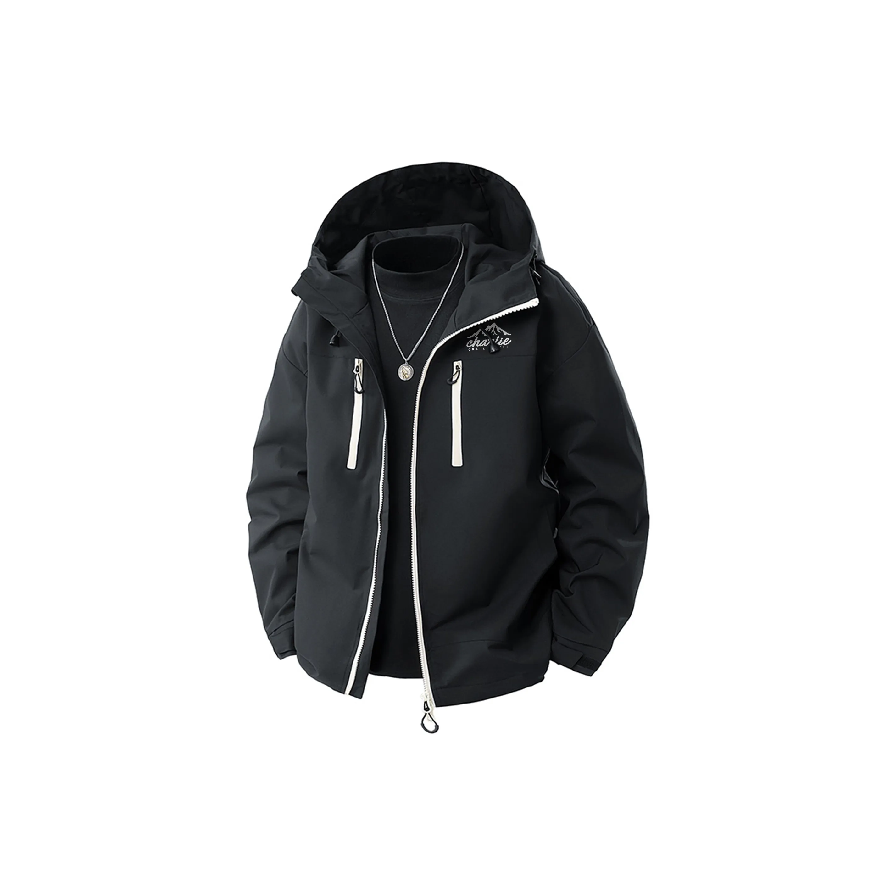 CHARLIE GOLF Water-Resistant Windproof Wear-Resistant Windbreaker Jacket Unisex