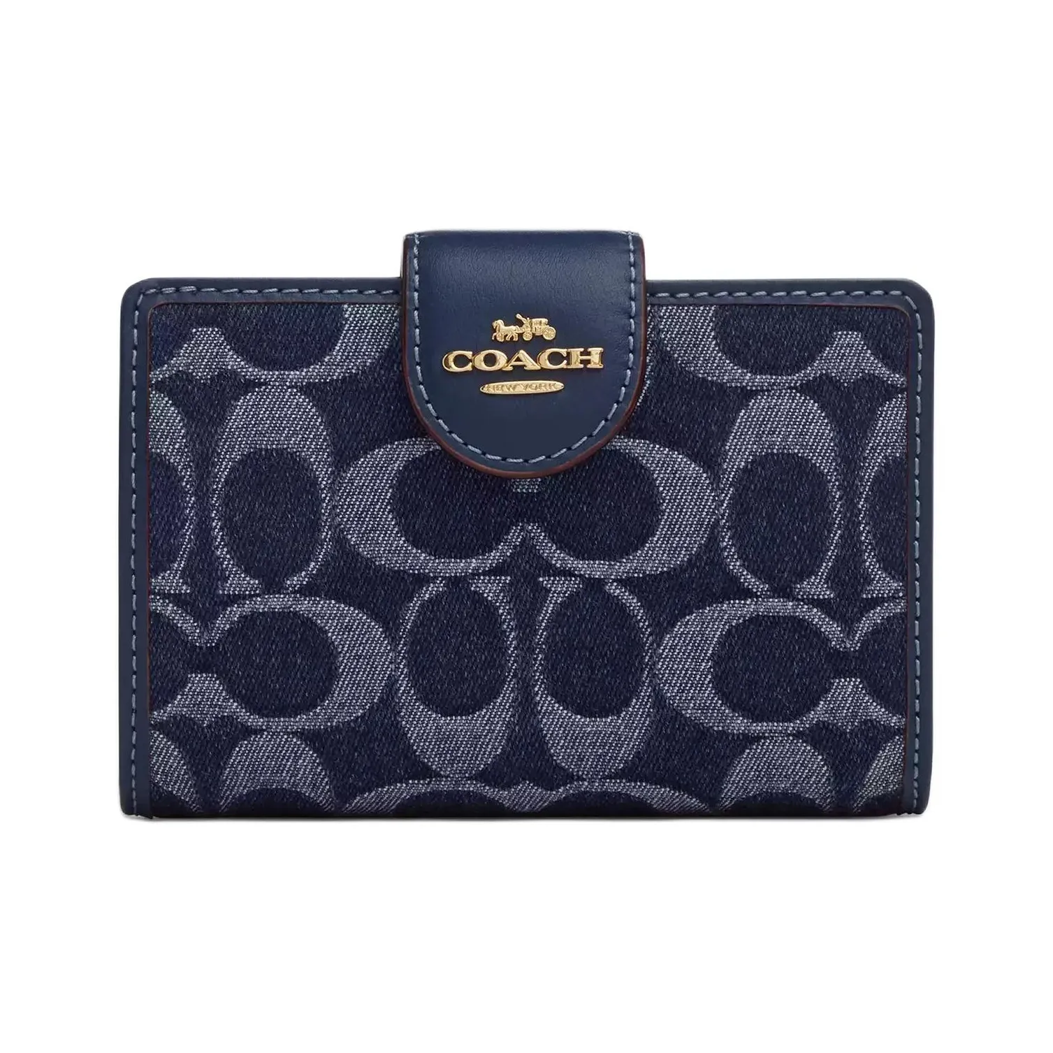 COACH Denim Wallet Medium Women's Blue