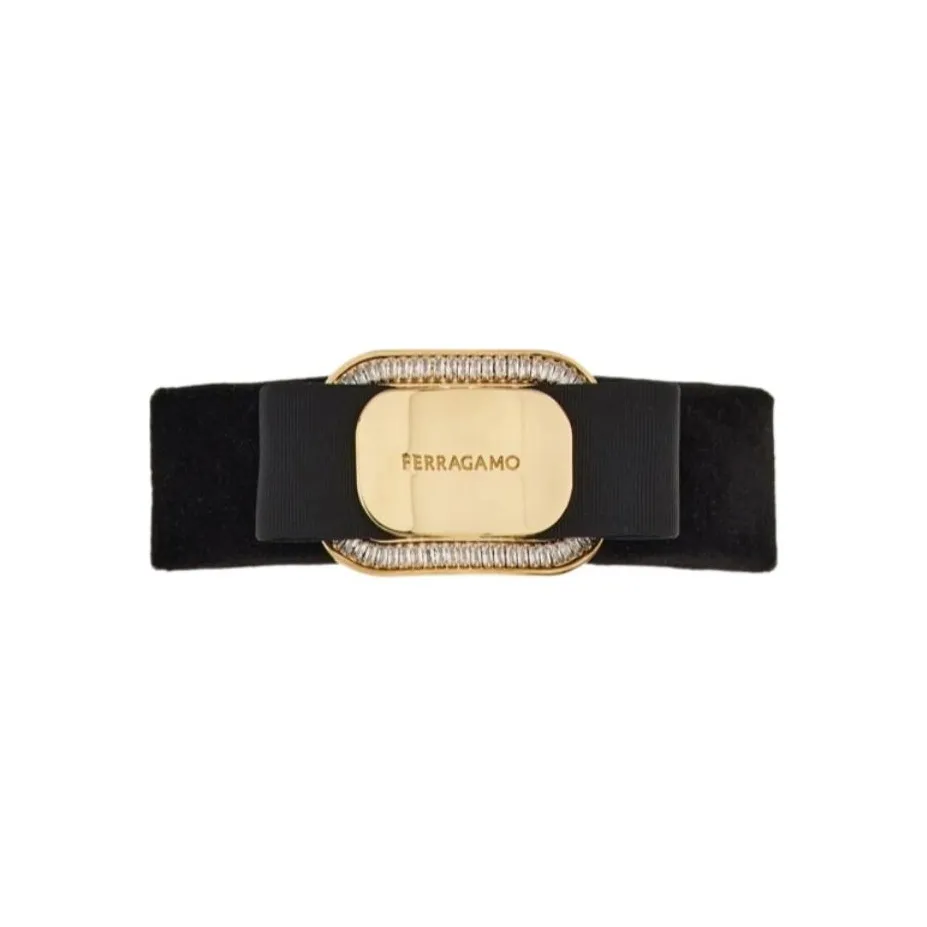 Ferragamo Satin Leather Hair Clip