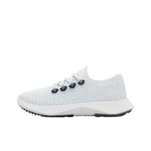 Allbirds Tree Dasher Повседневная обувь Низкий верх Полярный белый Черный подошва Женская