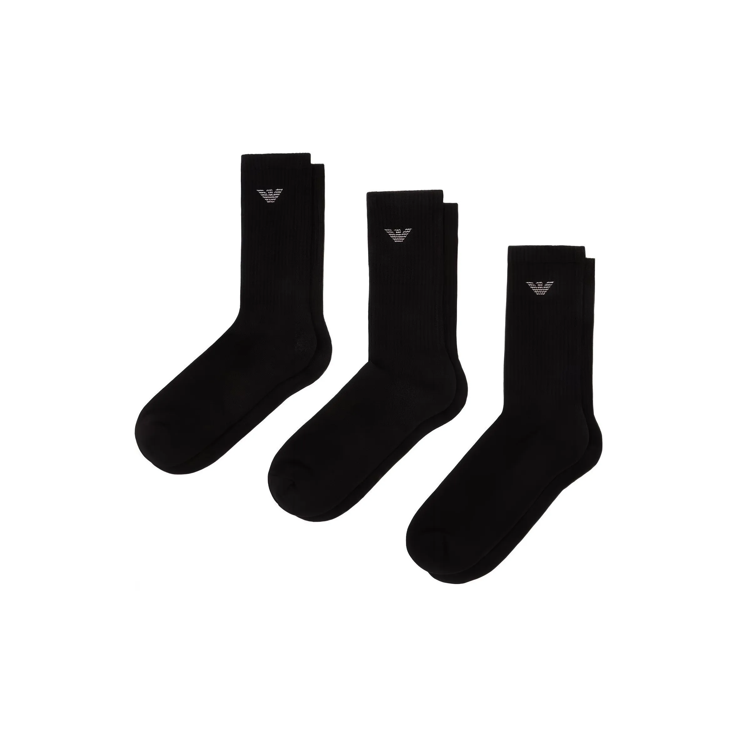 EMPORIO ARMANI SS25 Носки Crew Мужские упаковка из 3 пар черные
