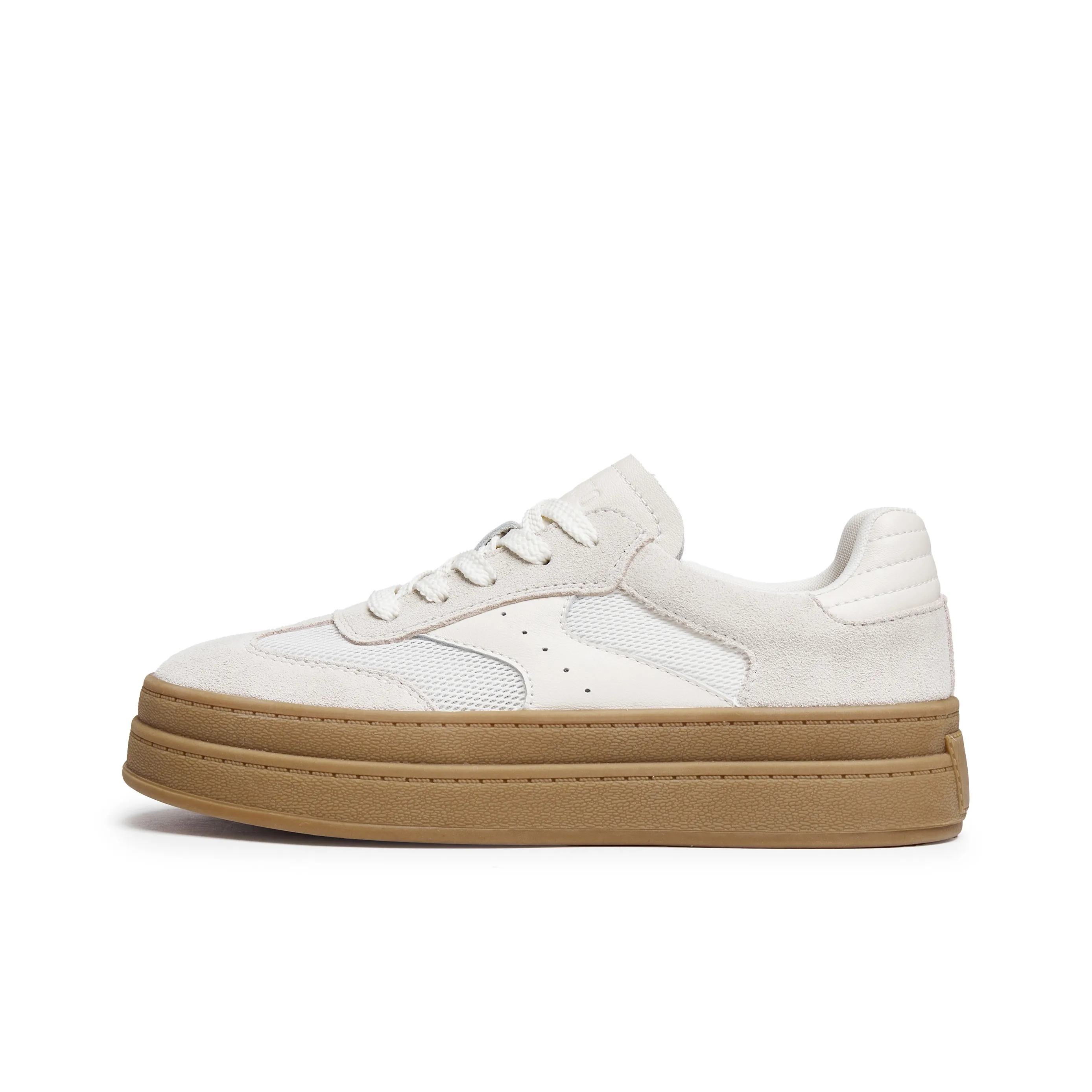 Staccato Height Increasing Low Top Skateboard Shoes Women's Cream White