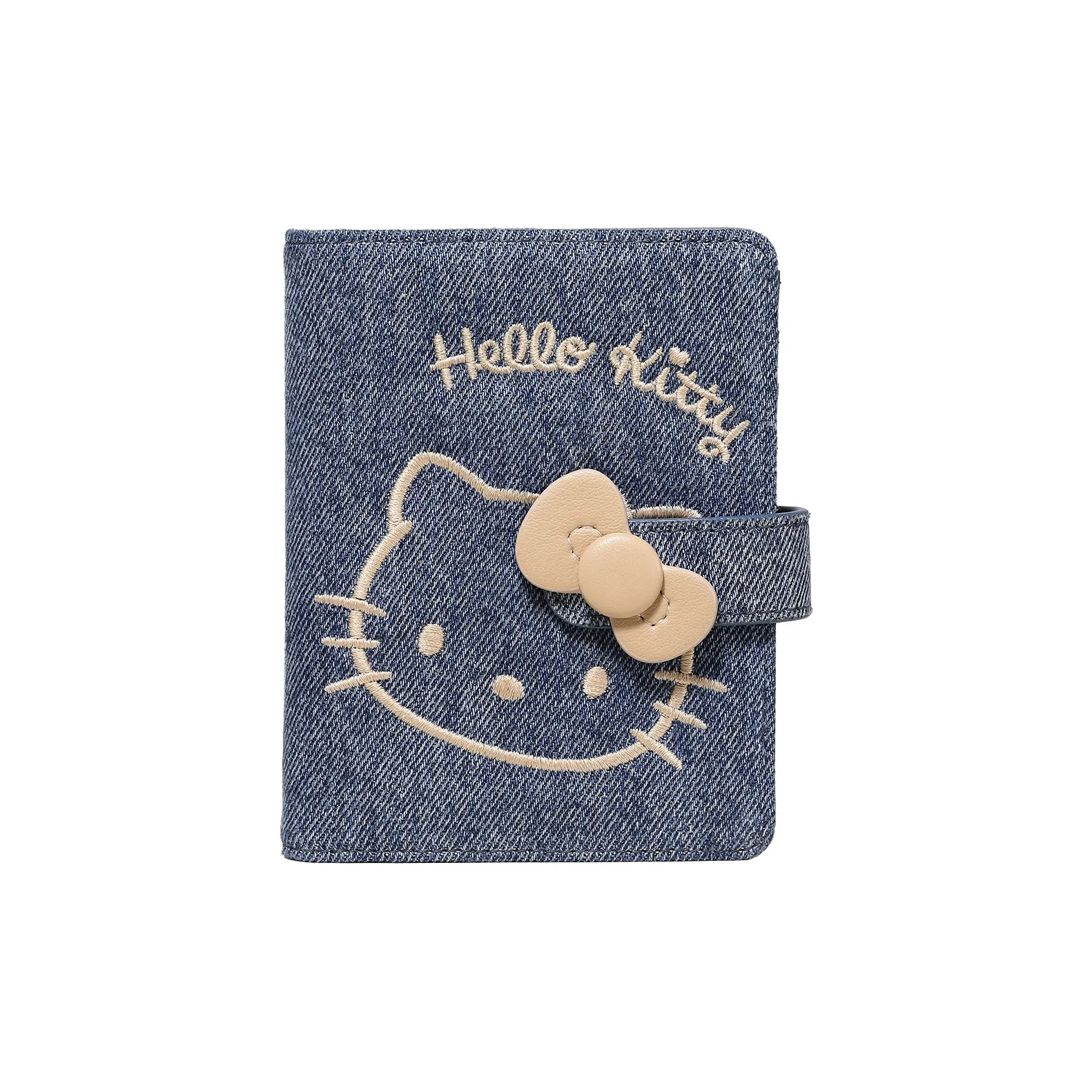 TOUTOU HELLO KITTY collaboration Hello Kitty Ткань Синтетическая кожа Кошелек Женские Джинсовый синий