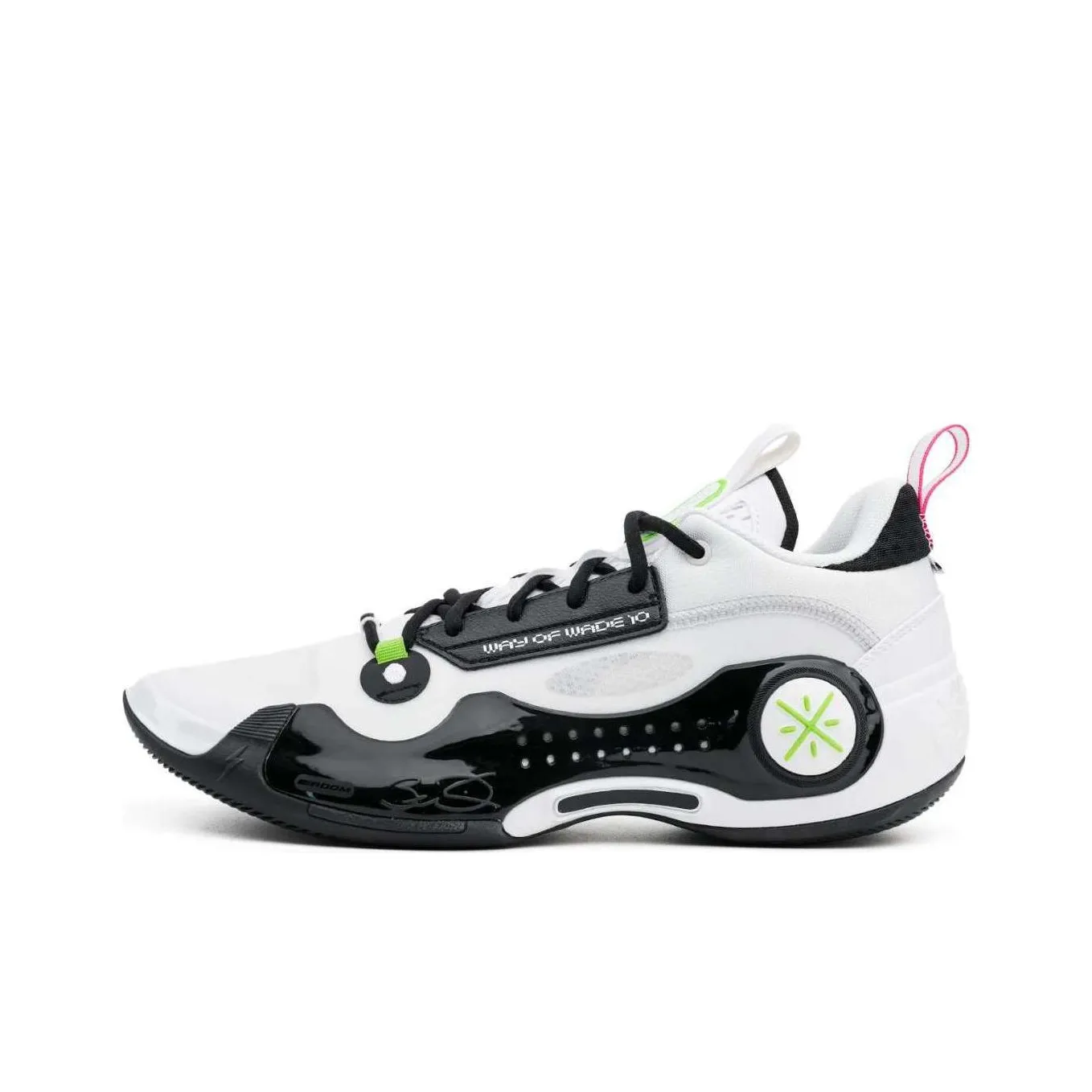 LiNing Wade's Way 10 Low Wear Resistant Slip Resistant Support Low Top Basketball Shoes Men's White Black