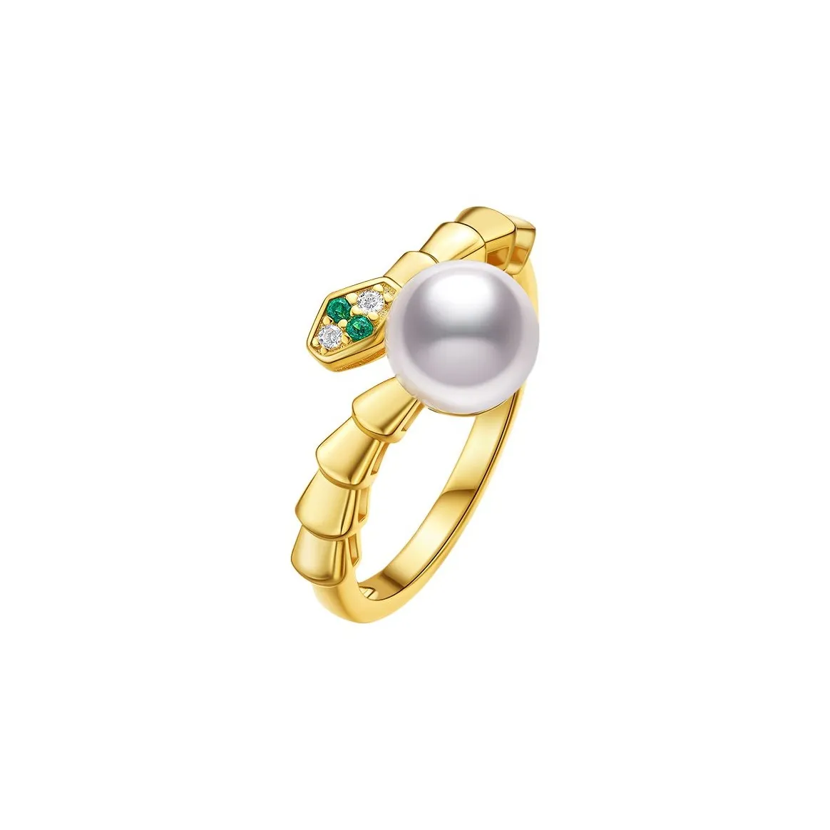ME LUXE Pearl Ring, Year Of The Snake Limited Niche Design Classic And Versatile Elegant Women's