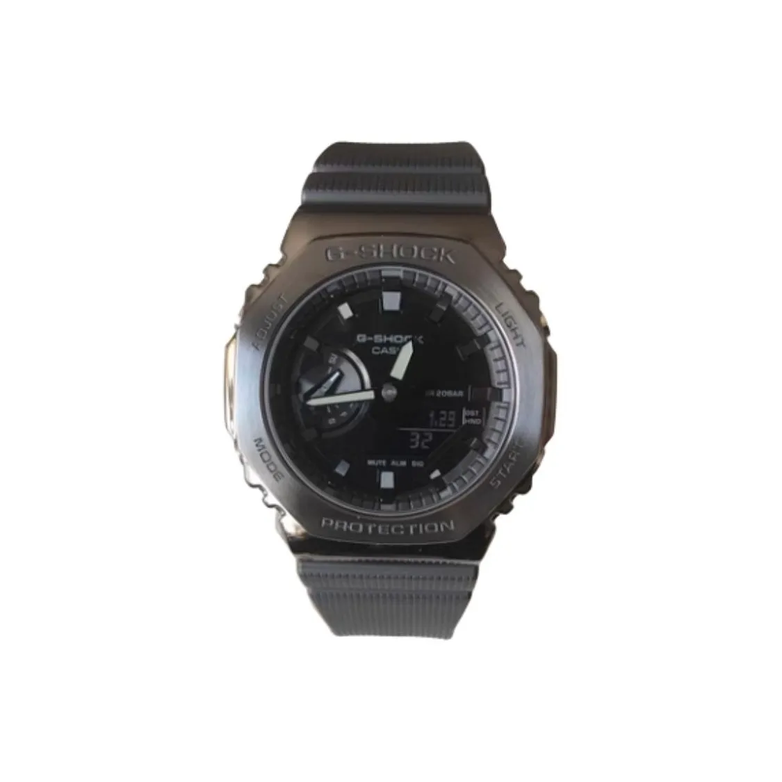 CASIO Кварцевый механизм Мужской Full Metal Коллекция Octagonal Часы 49,3мм*44,4мм*11,8мм Черный