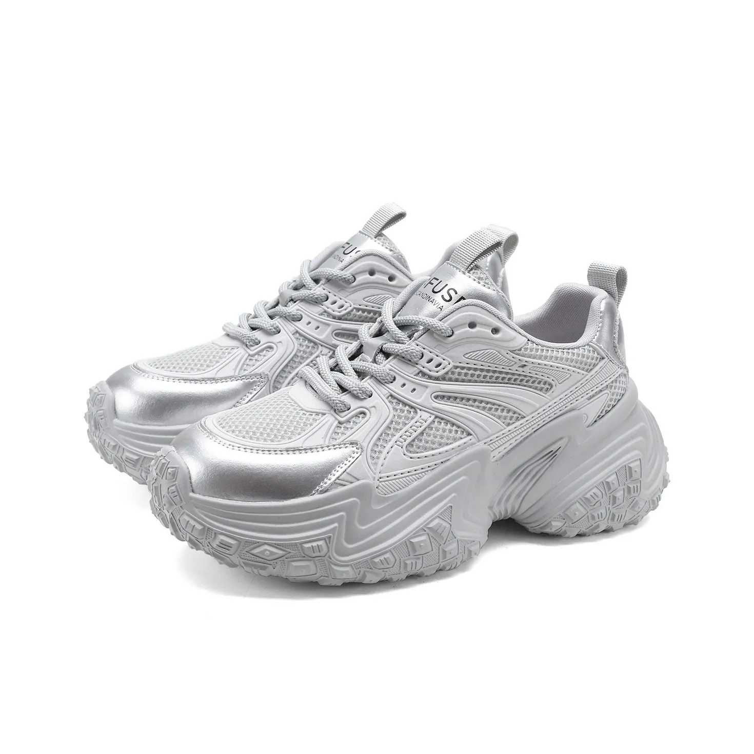 D:FUSE SCANDINAVIA Anti-Slip Wear-Resistant Breathable Support Low-Top Chunky Sneakers Women's