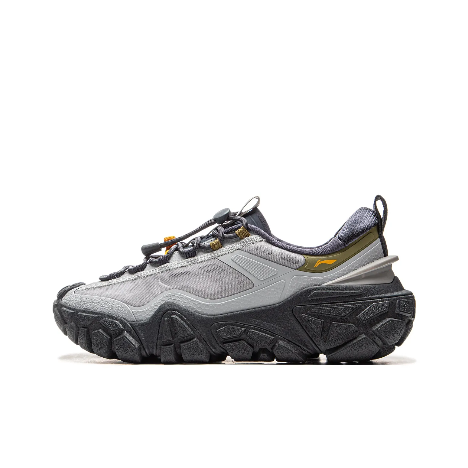 LiNing Dunes Non slip Wear resistant Shock Absorption Low Top Casual BALENCIAGA Shoes Men's Calm Gray