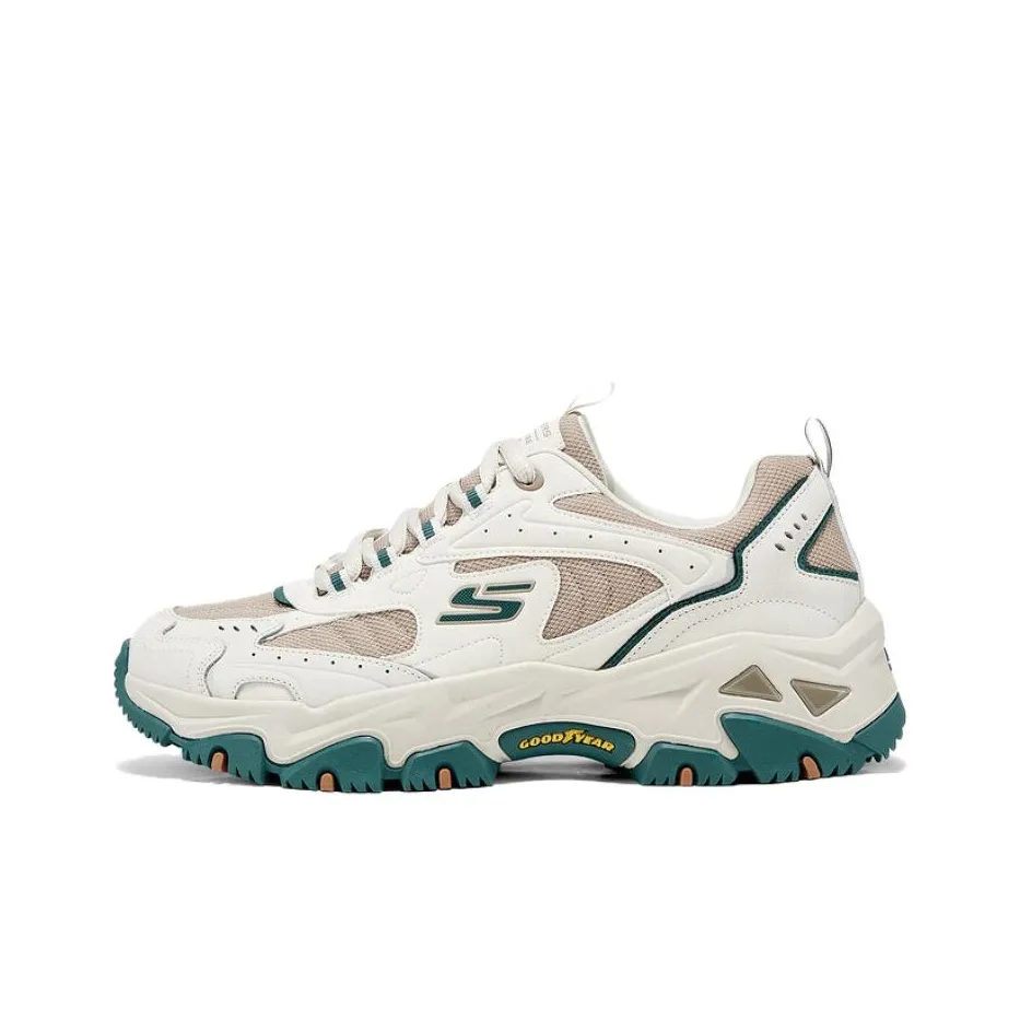 Skechers OUTDOOR MENS Abrasion Resistant Cushioning Breathable Low Top Hiking Shoes Men's White Green