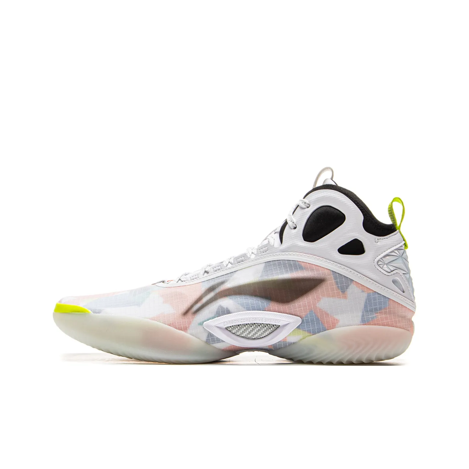 LINING Yushuai 19 Carbon Core Basketball Shoes Men's Mid Top Standard White