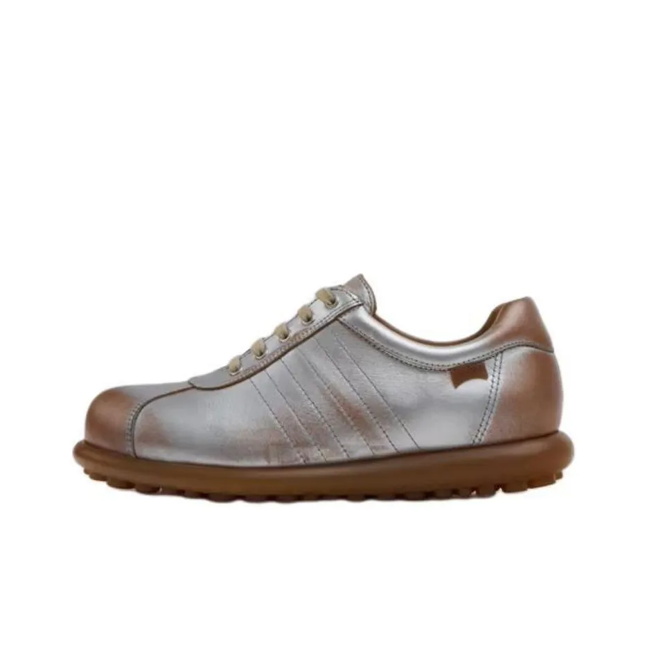 CAMPER Pelotas Slip Resistant Low Top Casual Shoes Women's Silver Brown