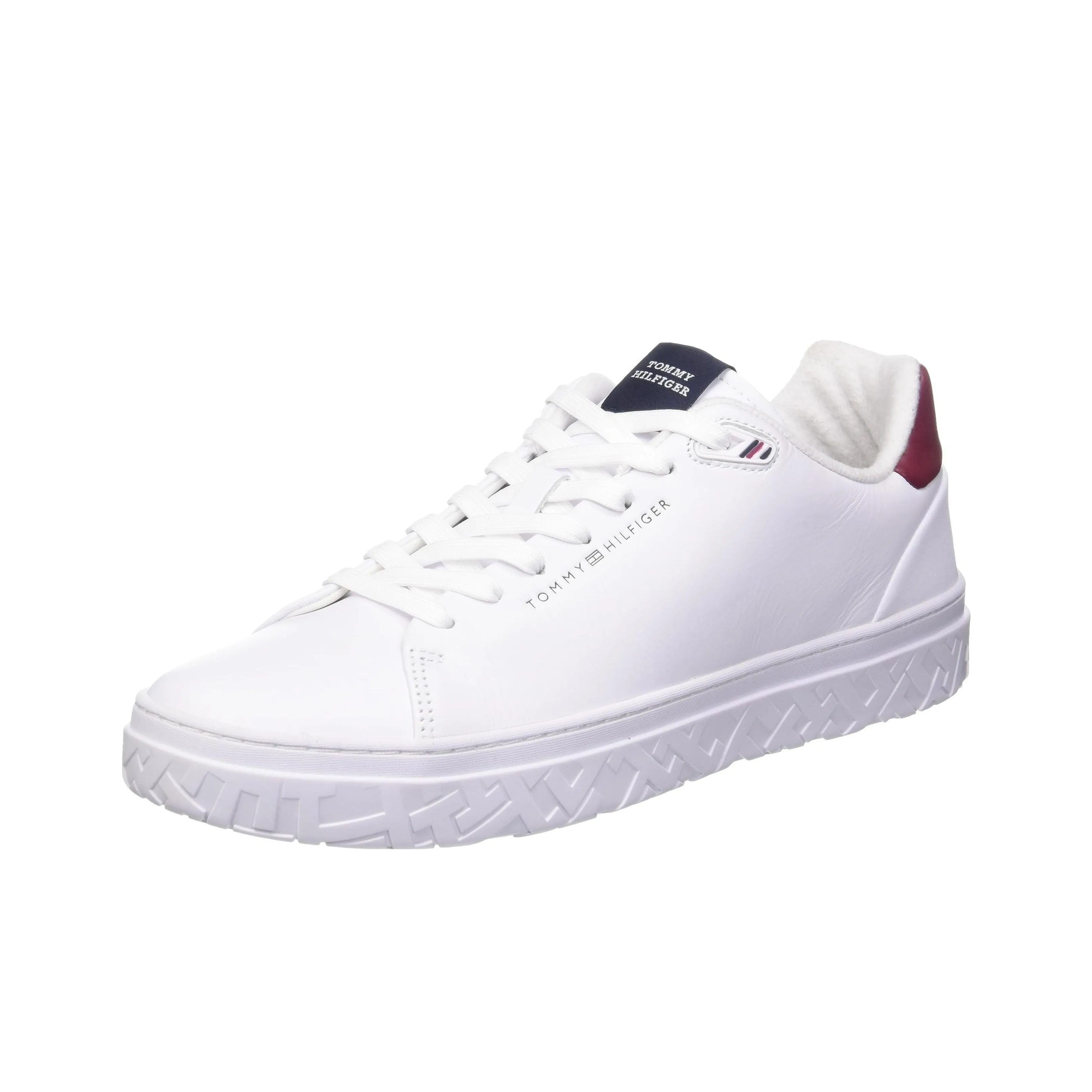 Tommy Hilfiger TH Monogram Low Top Skateboard Shoes Men's White