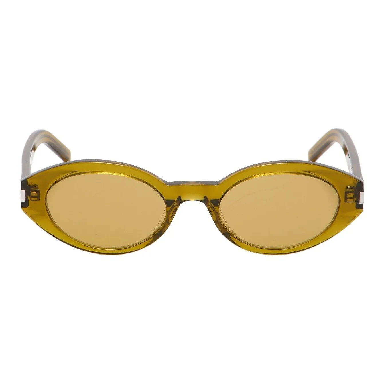 SAINT LAURENT Acetate Oval Sunglasses Women's Yellow