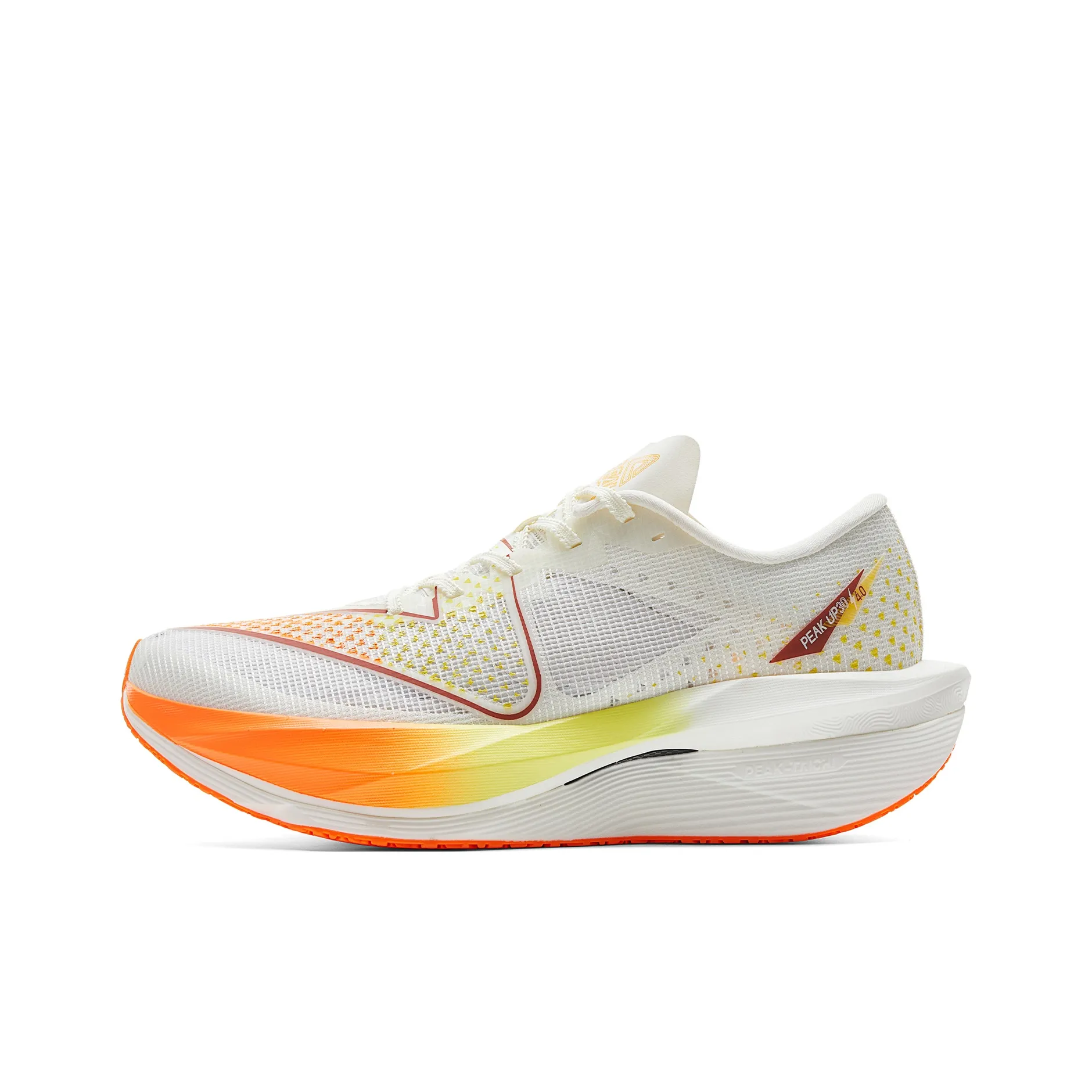 PEAK Running Shoes Men's Low Top Super Light White Yellow