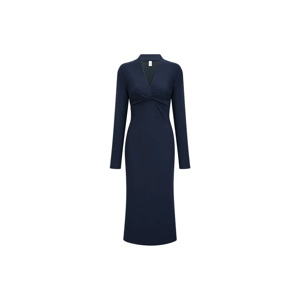 Mrs. Island Song Long Sleeved Dress Women's Royal Blue