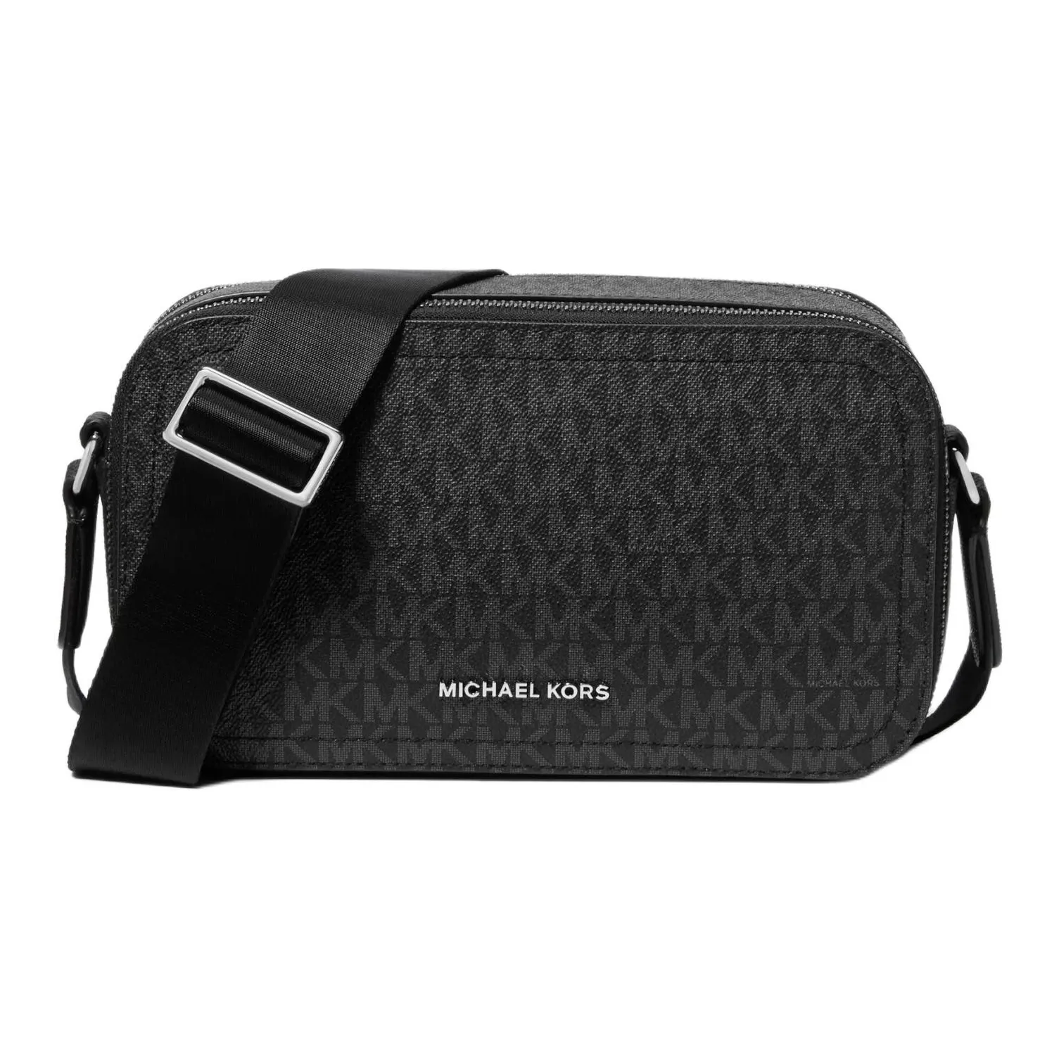 MICHAEL KORS Hudson Artificial Leather Shoulder Bag, Crossbody Bag Men's Black
