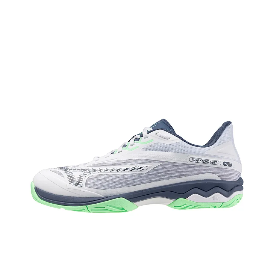 Mizuno Wave Exceed Light 2 Амортизация Устойчивость к истиранию Легкий Низкий Топ Теннисные Кроссовки Унисекс Белый