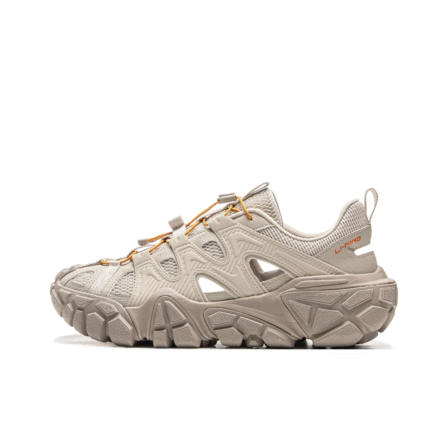 LiNing Dunes Non-slip Breathable And Wear-resistant River Trekking Shoes Men's Greige