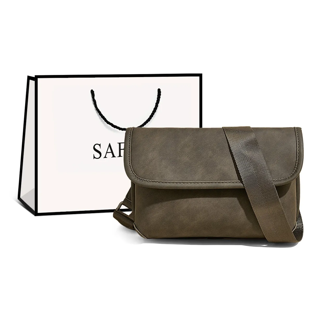 Safiya Synthetic Leather Crossbody Bags Medium Size Men's Multicolor
