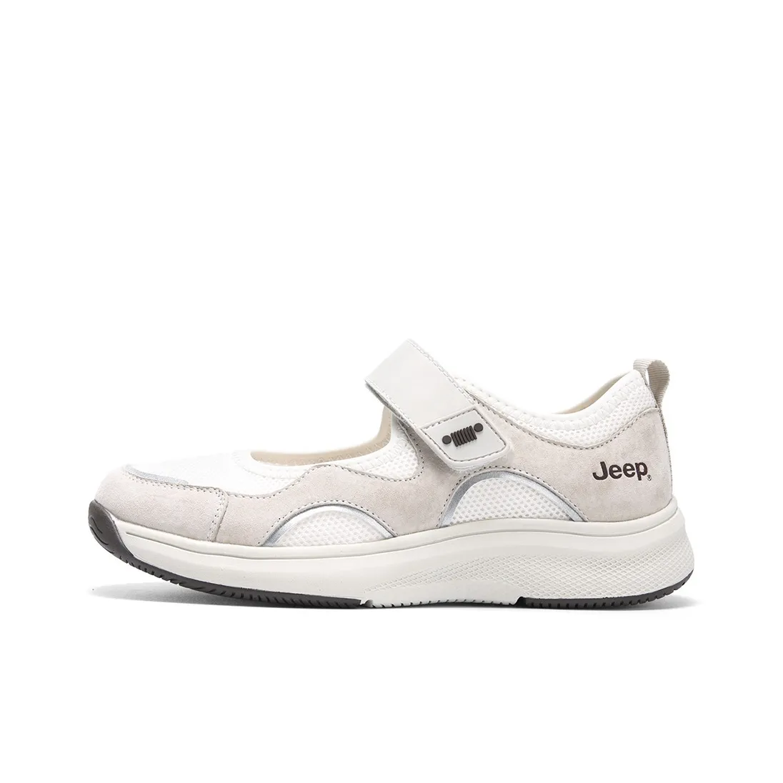 JEEP Платформа Туфли Мэри Джейн Женские Белые Серые