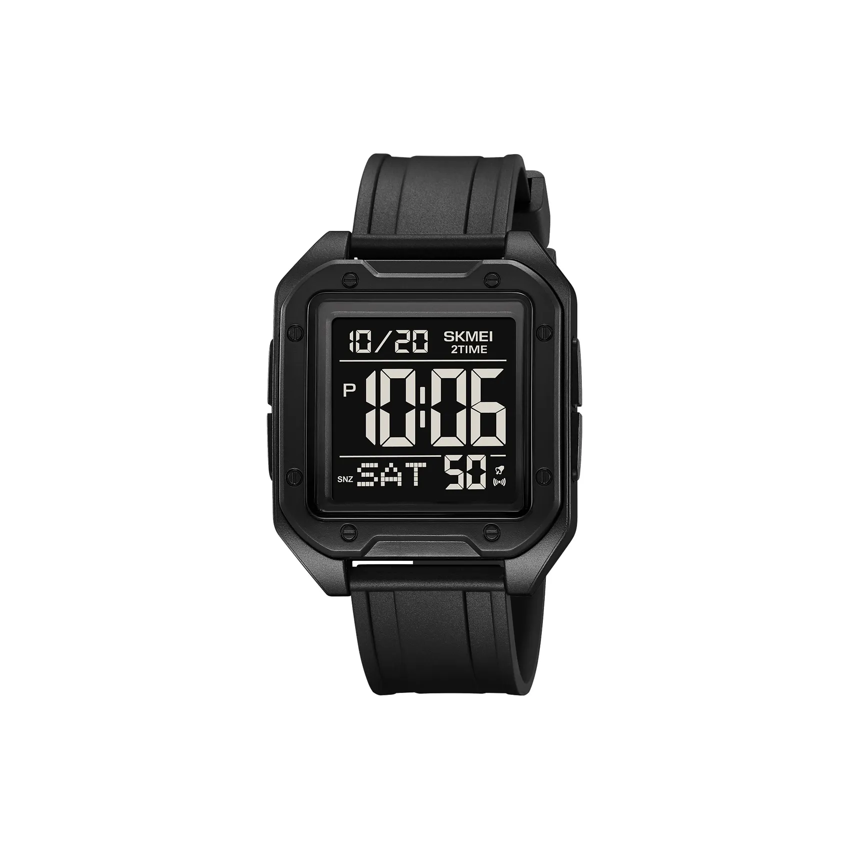 SKMEI Электронные механические часы унисекс с черным циферблатом