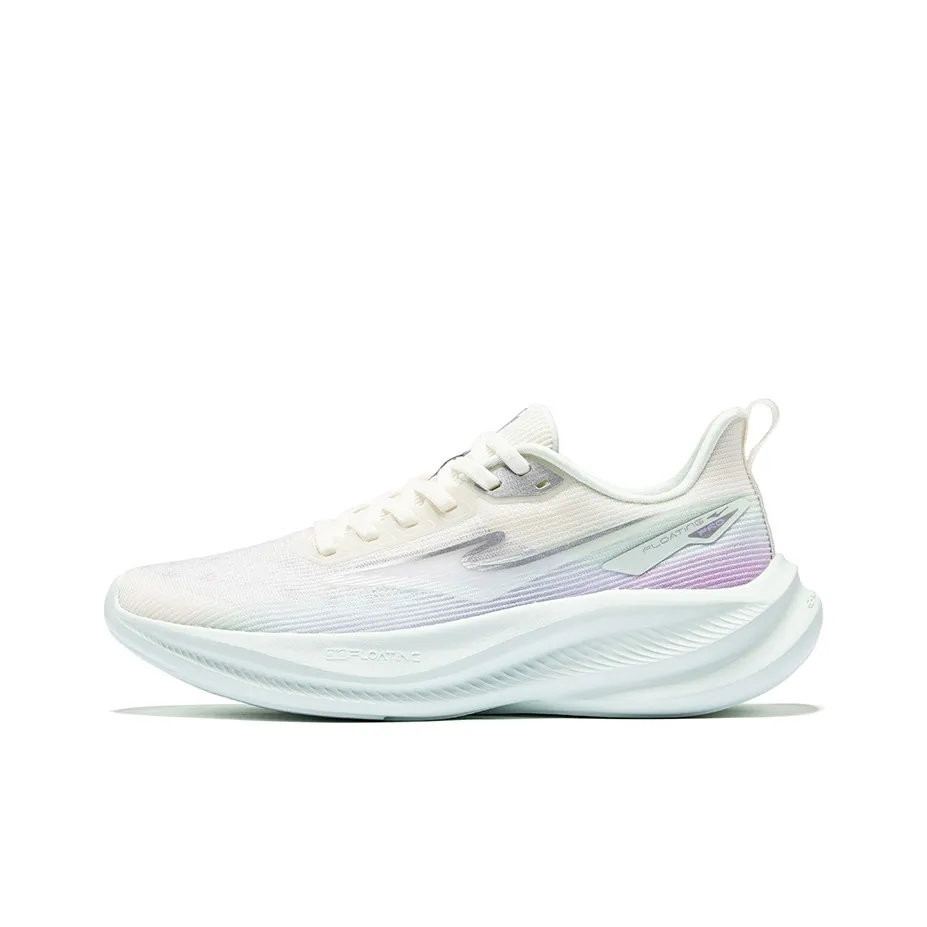 Erke Water Float 6PRO Running Shoes Women's Low Top Microcrystal White Eggplant Purple
