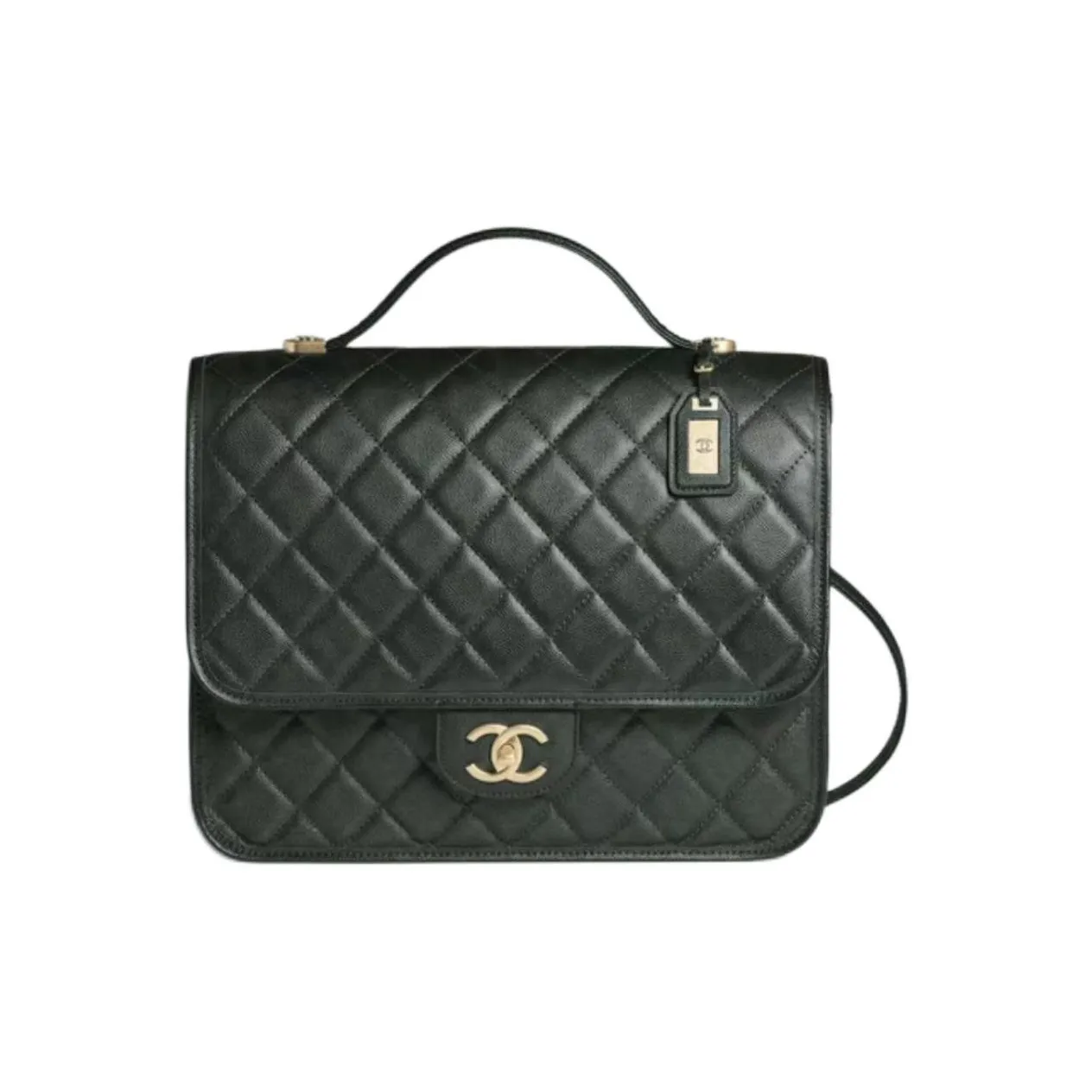 CHANEL Grain Cow Leather Handbag, Shoulder Bag, Backpack Tubas Women's Cuban Green