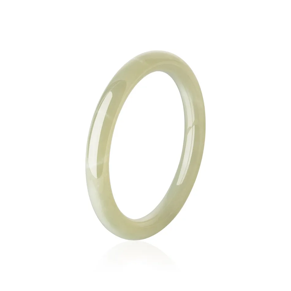 Children's Drawings Hetian Jade Bangles Green Jade Women's