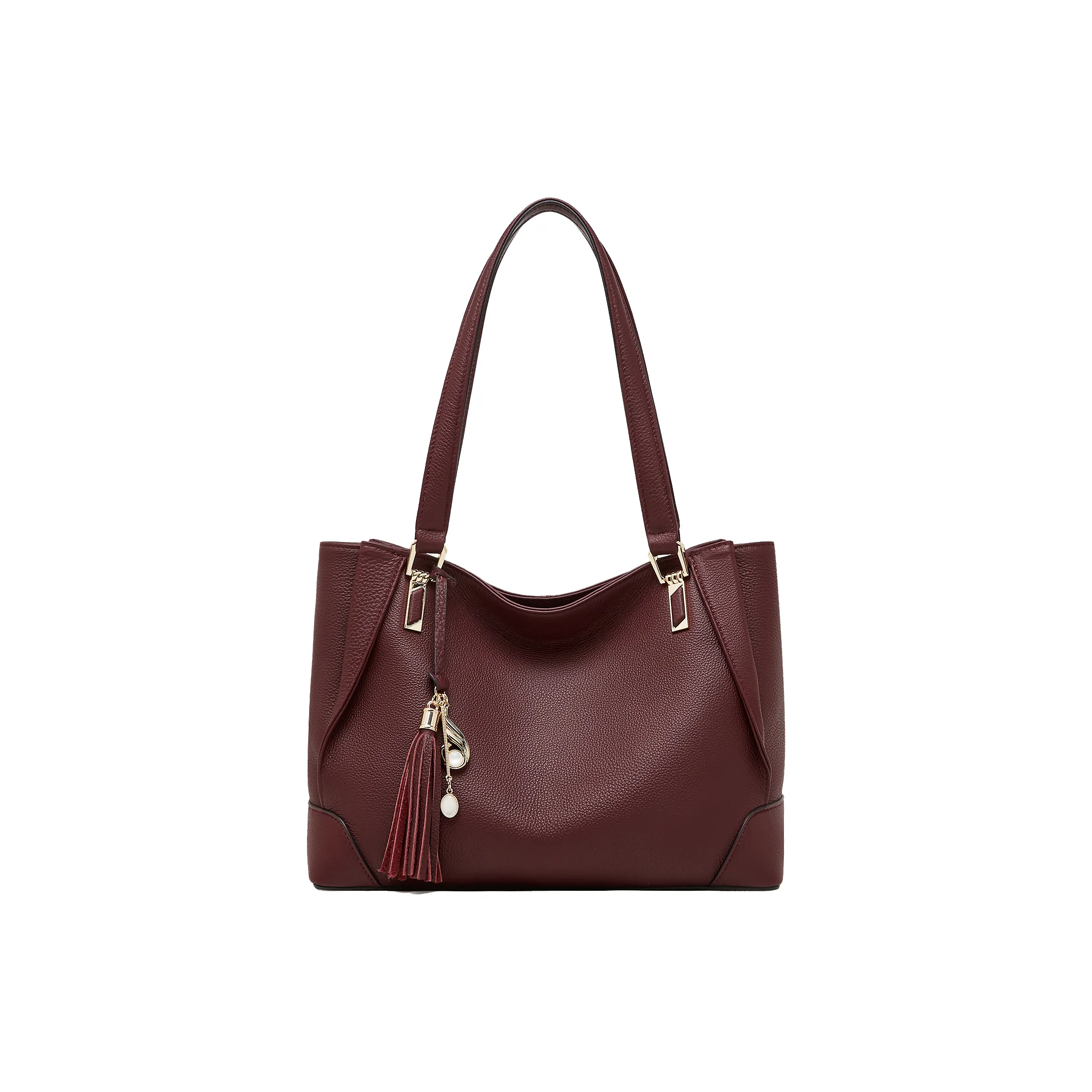 Geshiman Top Grain Cow Leather Totes Handbags Regular Women's Multicolor