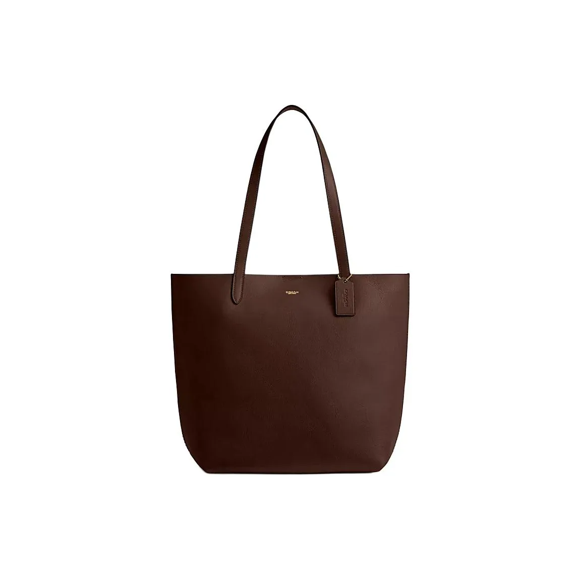 COACH Manhattan Leather Shoulder Bag Tubas Women's Brown