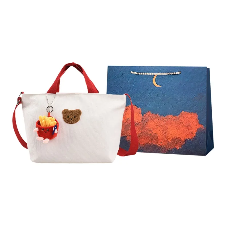 Elsvet Холст Портативный Кроссбоди Сумка через плечо Женская Белая Черная Розовая Коричневая