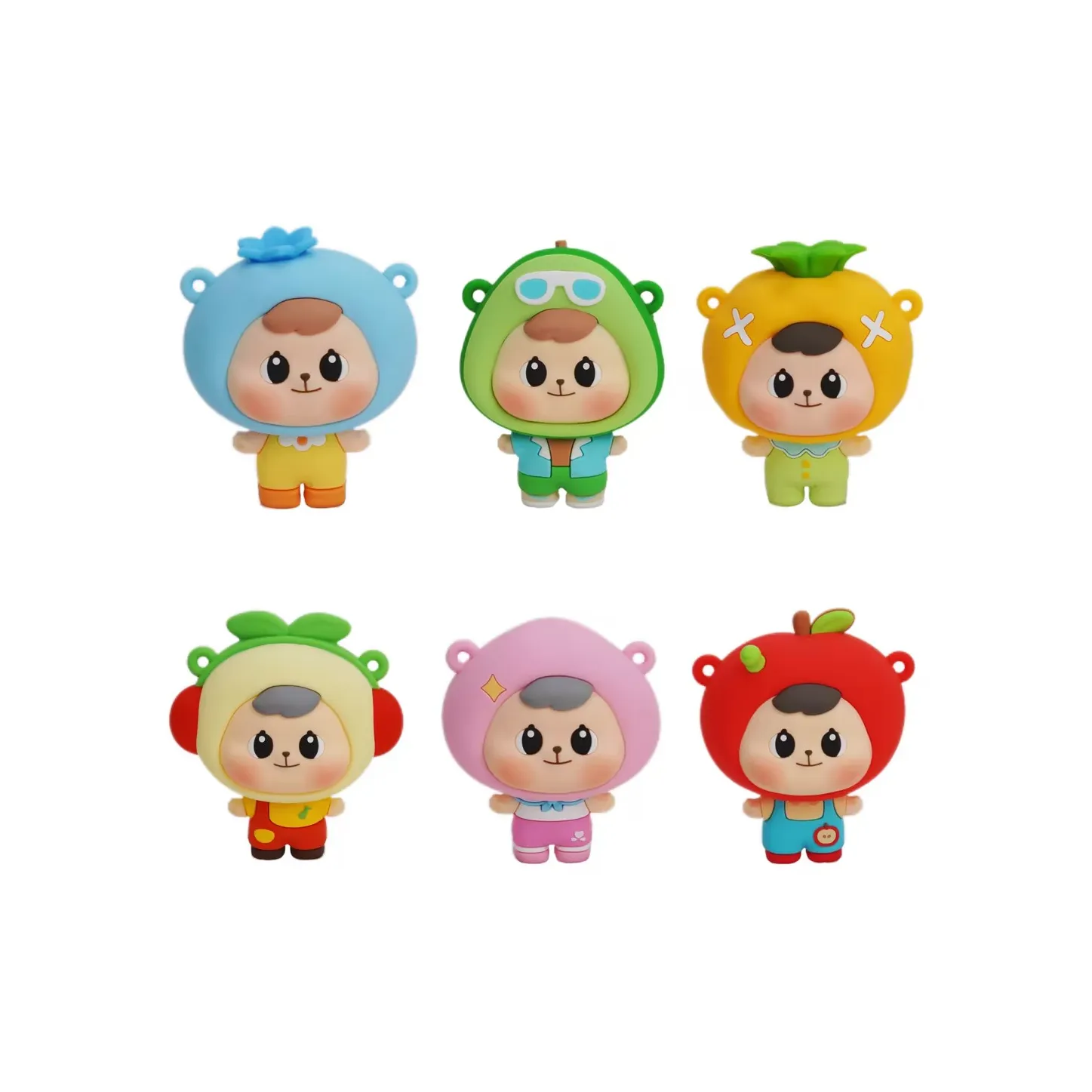 CQTOYS Bao AO Fruit Collection Силиконовая сумка Слепые коробки Один Mystery Коробка Целая коробка 6 шт