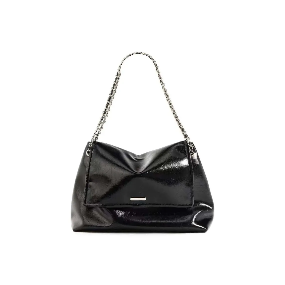 SEPTWOLVES ПУ (полиуретан) Сумка через плечо Средняя Женская Черная Белая Серебряная