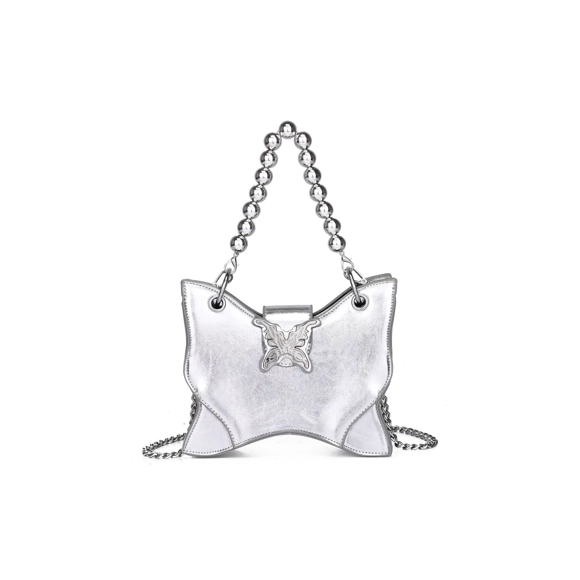 FINDINGS PU Shoulder Bag, Crossbody Bag, Handbag Women's Silver