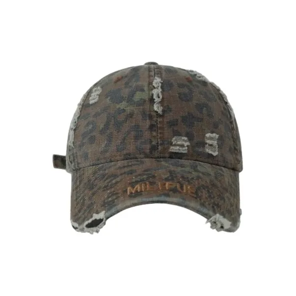 FREE RABBITⅡ Корейский стиль Винтаж Стираемый Рваный Мягкий Топ Для Маленького Лица Кепки Унисекс