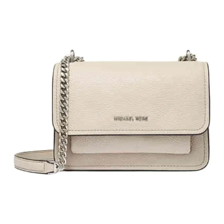 MICHAEL KORS Cow Leather Crossbody Bag, Shoulder Bag Trumpets Women's Light Sand