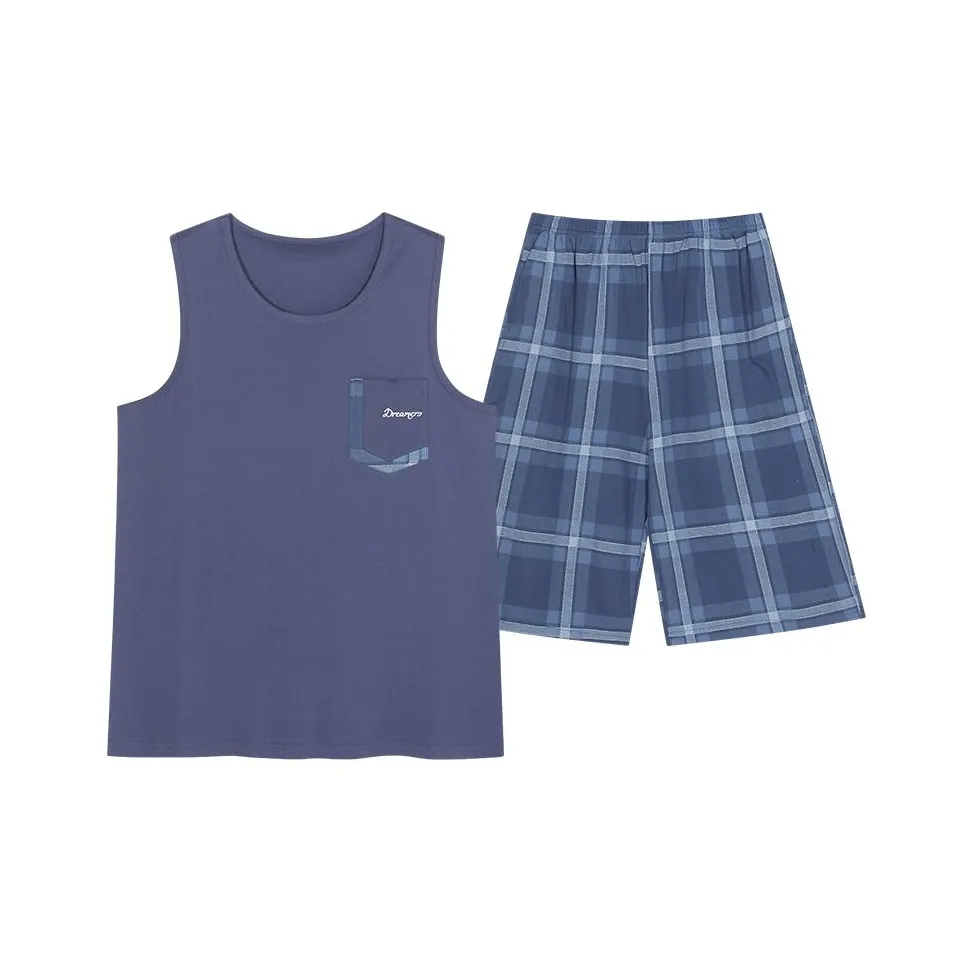 XISHE Pajama Set Men's Dark Blue