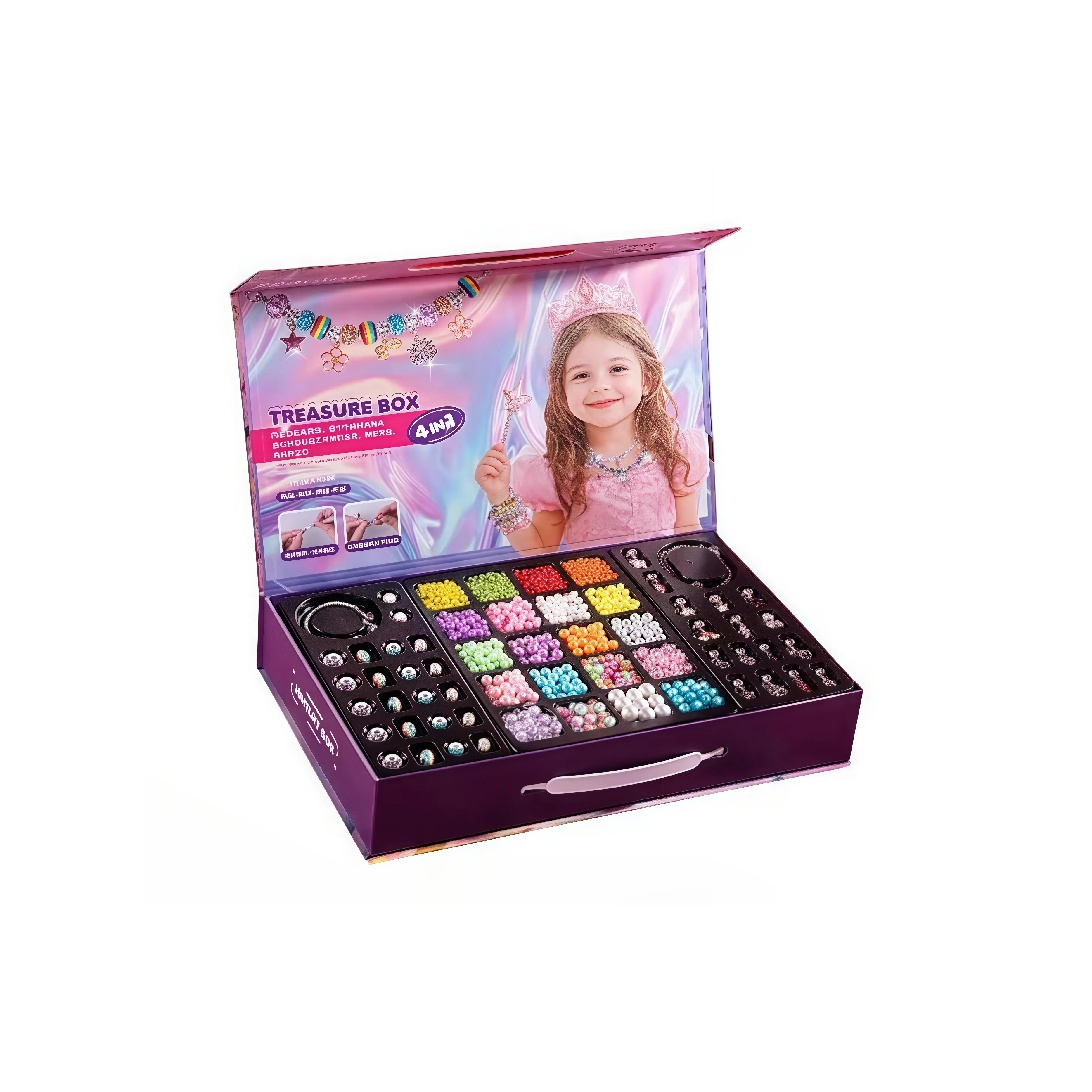 GUOU Принцесса Ювелирные украшения Браслет Бусины Mind Cultivation DIY Коробка Развивающие игрушки